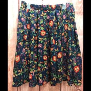 LulaRoe Madison floral skirt with pockets large